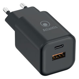 Caricatore USB 65W 2 Porte Power Delivery Universale Nero Ricarica Rapida