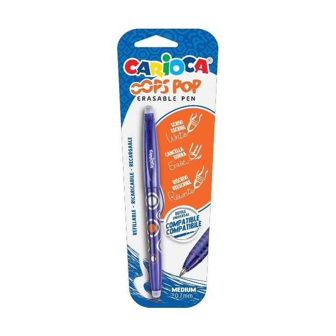 Carioca Confezione 1 Blister Penna Cancellabile Blu
