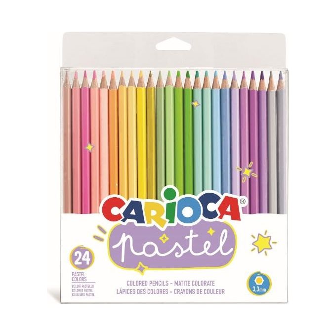 Carioca Confezione 24 Blister Pastel Matite Colorate