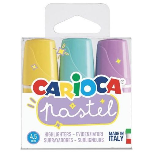Carioca Confezione 3 Mini Evidenziatore Pastel