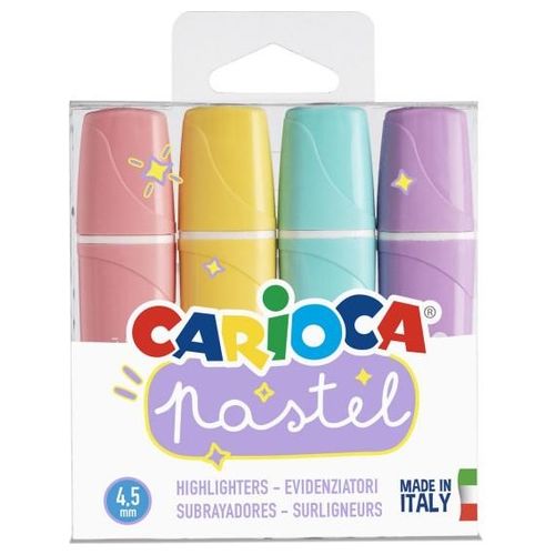 Carioca Confezione 4 Evidenziatore Pastel Memolight