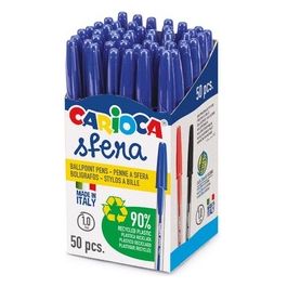 Carioca Confezione 50 Penna Sfera Eco 1mm Blu