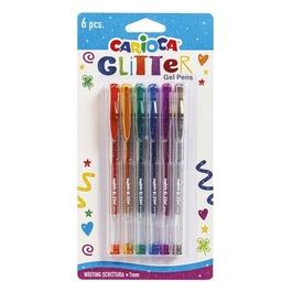 Confezione 6 Penne Glitter Blister