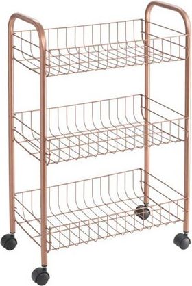 Metaltex Carrello da cucina a 3 Piani rame