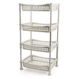 Carrello Cucina 4 Ripiani Rettangolare Bianca