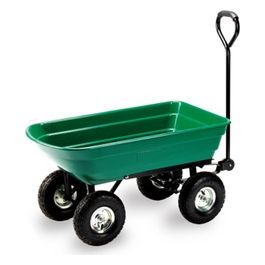 Carrello Da Giardino In Acciaio Verniciato Con Vasca In Abs Ribaltabile Capacità 75 Lt, Articolo da Assemblare