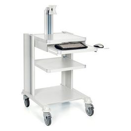 Carrello Pro - 2 Ripiani, Tastiera, Supp. Monitor, Cassetto 1 pz.