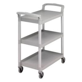 Carrello da cucina da servizio con 3 ripiani 96,5x41x83,5 in alluminio grigio