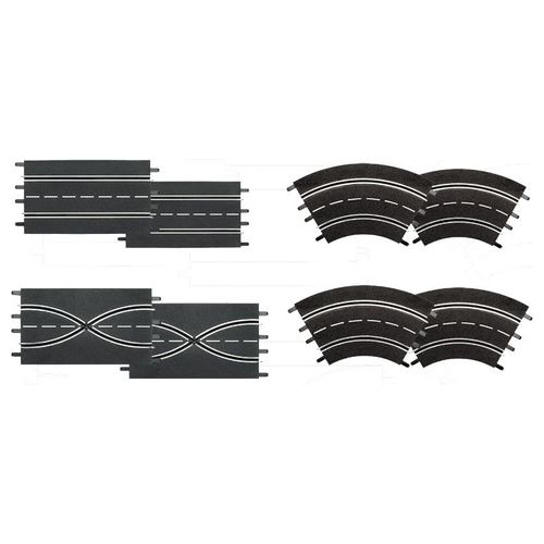 Carrera Slot - Accessorio Digital 1:24   1:32   Evolution - Extension Set - 2 Straights. 2 Lane Change Sections. 4 Curves 1 60o