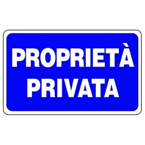 Cartelli Segnali Plastica Proprieta' Privata mm.300x200