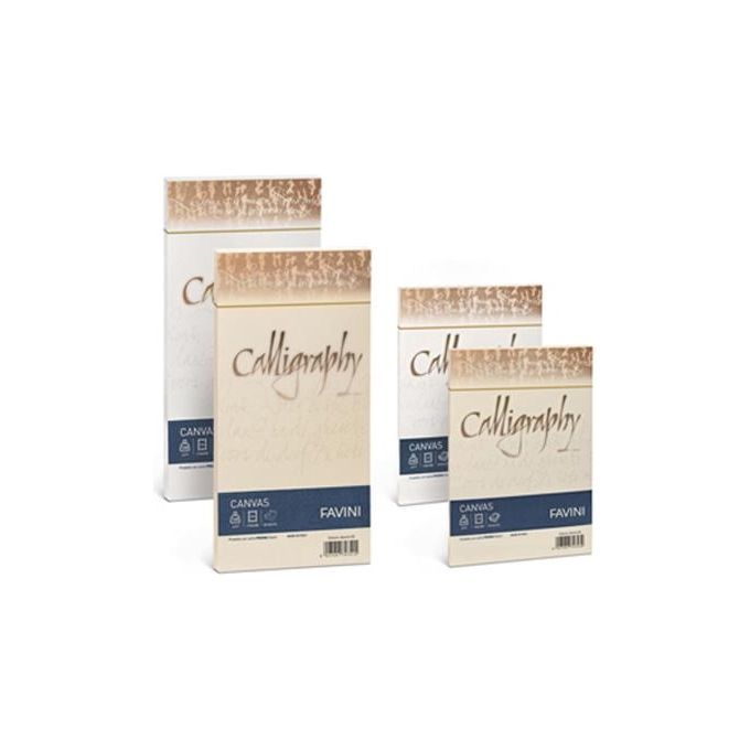 Cartotecnica Favini A69Q314 Confezione 50 Fogli Canvas 200gr A4 Avorio