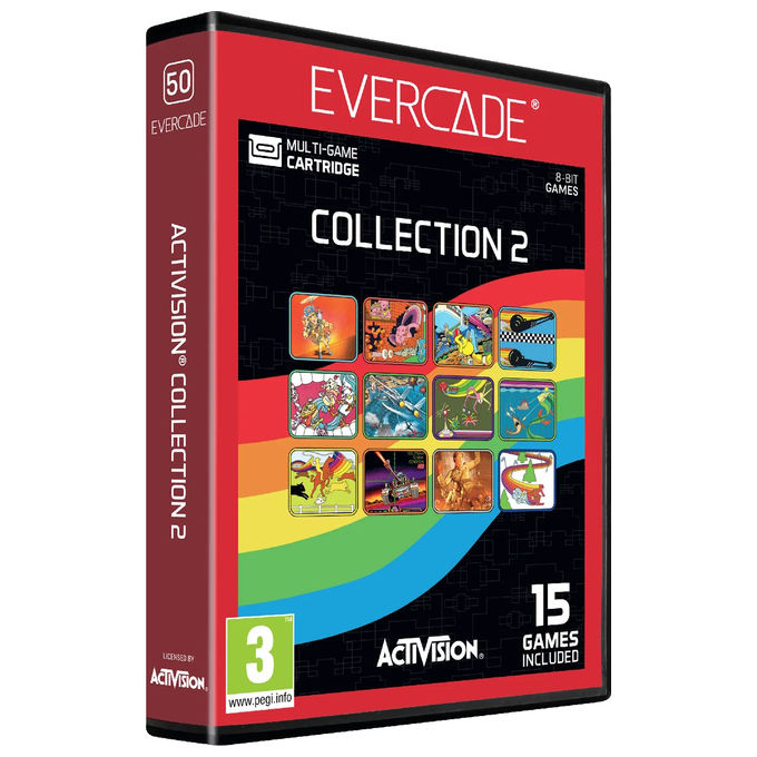 Plaion 160827 Evercade Activision Collection 2 Cartuccia con 15 Giochi Classici Piattaforma Azione Corse Sparatutto colore Nero