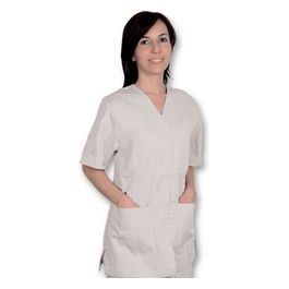Casacca Con Bottoni-Cotone/Pol.-Donna M Bianca 1 pz.