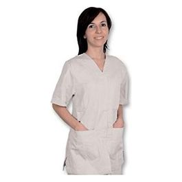 Casacca Con Bottoni-Cotone/Pol.-Donna L Bianca 1 pz.