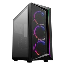 Cooler Master CMP 510 PC Case - Chassis Mid-Tower con ARGB, Presa Frontale Rete Mesh, 3 x ARGB 120mm, Pannello a Lato Vetro Temperato, Cooling Versatile, Supporto Componenti, Copertura PSU Traspirante