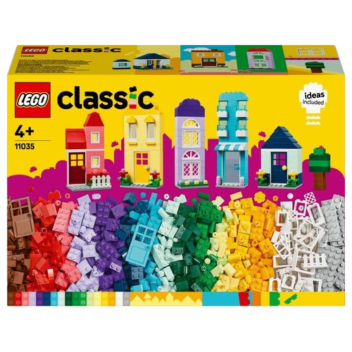 LEGO Classic 11035 Case Creative, Set Costruzioni in Mattoncini, Giochi per Bambini 4+ Anni, Casa Giocattolo con Accessori
