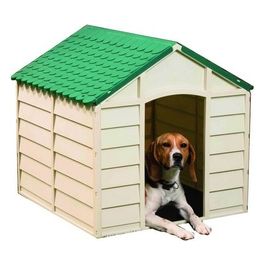 Casette per Cani Dog-Kennel Polipropilene Medium Bianco/Verde 71x71x68H