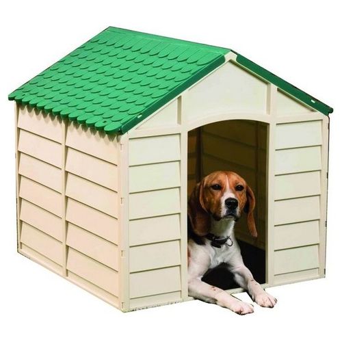Casette per Cani Dog-Kennel Polipropilene Medium Bianco/Verde 71x71x68H