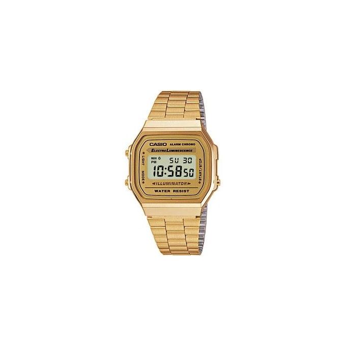 Casio Orologio Digitale Uomo con Cinturino in Acciaio Inox A168WG-9E