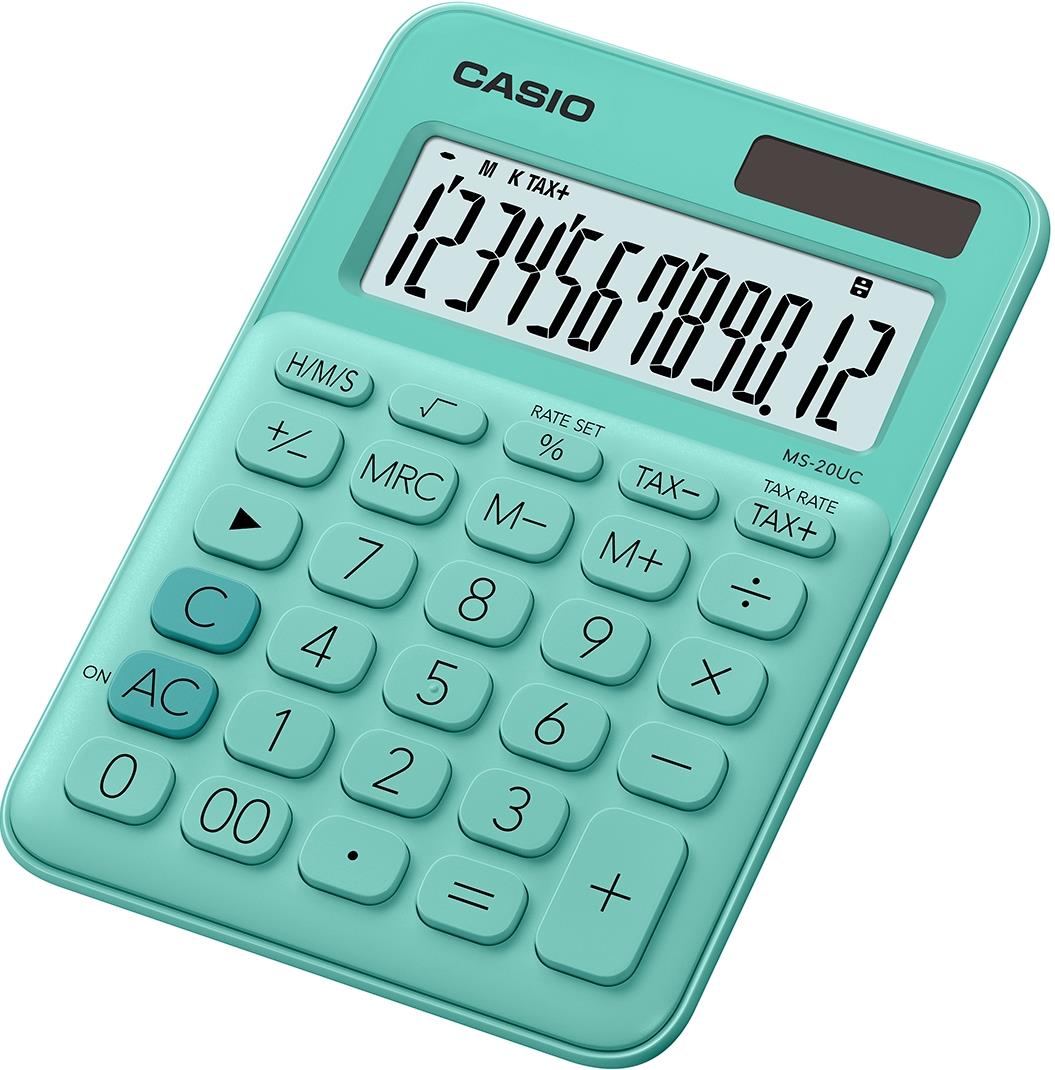 Casio Calcolatrice di Base da Tavolo Verde Pastello