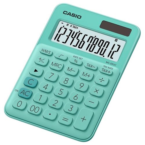 Casio Calcolatrice di Base da Tavolo Verde Pastello