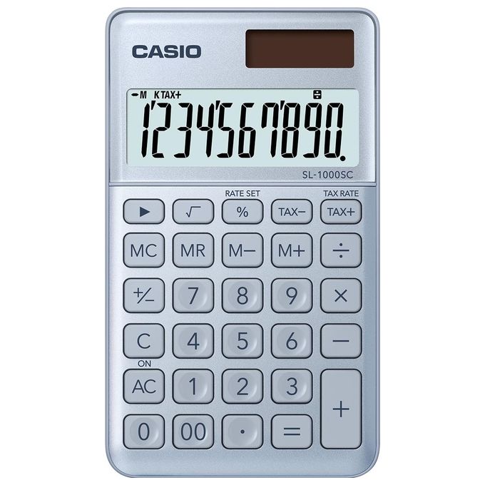 Casio Calcolatrice Tascabile 0,9x7,1x12cm Blu