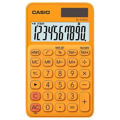 Casio Calcolatrice Tascabile a 10 Cifre Arancione