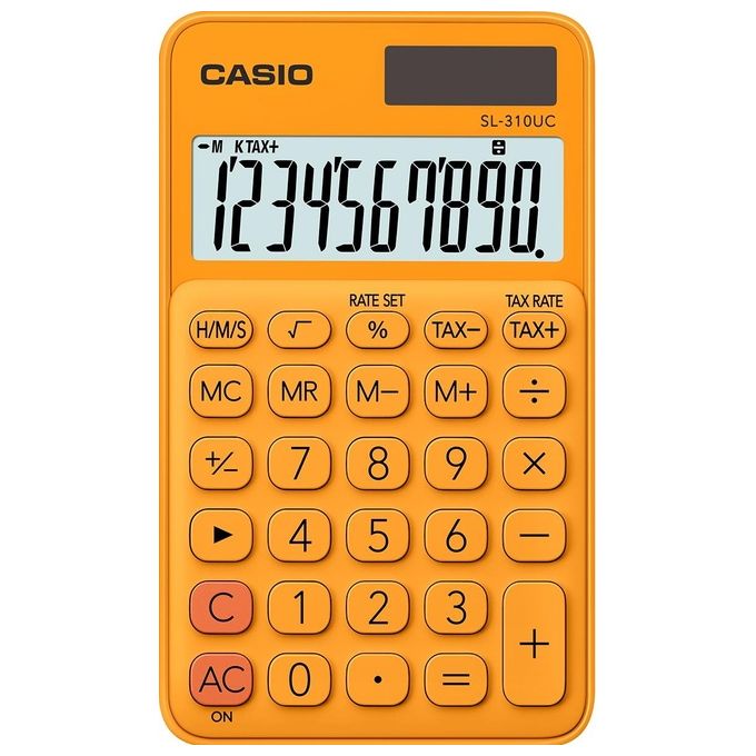 Casio Calcolatrice Tascabile a 10 Cifre Arancione