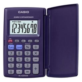 Casio HL-820VERA-WA Calcolatrice Tascabile 8 Cifre Big Display con Custodia