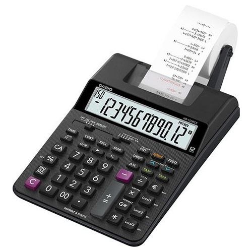 CASIO HR-150RCE calcolatrice scrivente portatile - Display a 12 cifre, stampa 2,0 righe/sec, nuove funzioni check & correct, funzioni After print e re-print