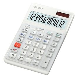 Casio JE-12E-WE Calcolatrice Ergonomica da Tavolo 12 Cifre