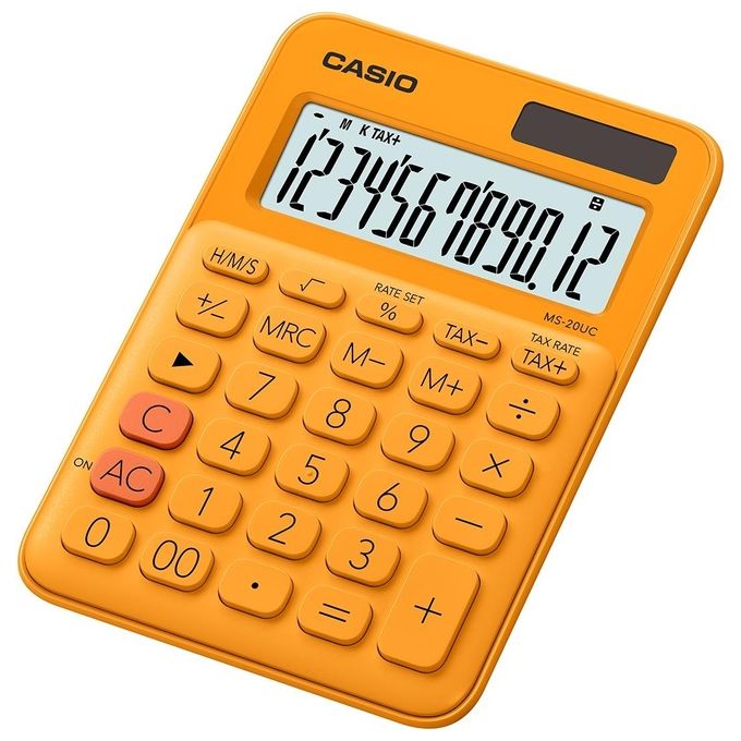 Casio MS-20UC-RG Calcolatrice da Tavolo Arancione