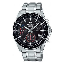 edifice orologio cronografo uomo quarzo acciaio inox argento 100m efv540d1avuef