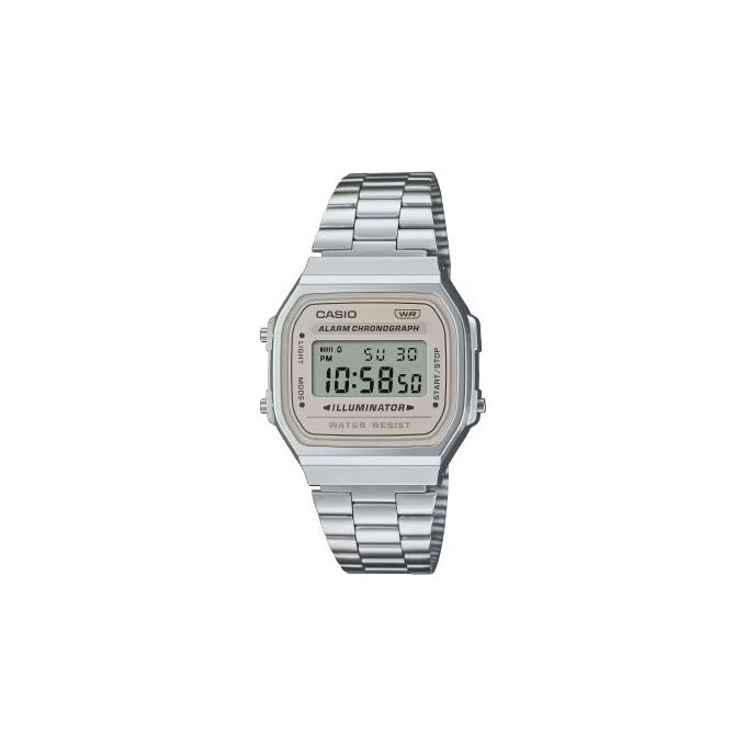 Casio Orologio Digitale al Quarzo Unisex con Cinturino in Acciaio Inox-Argento