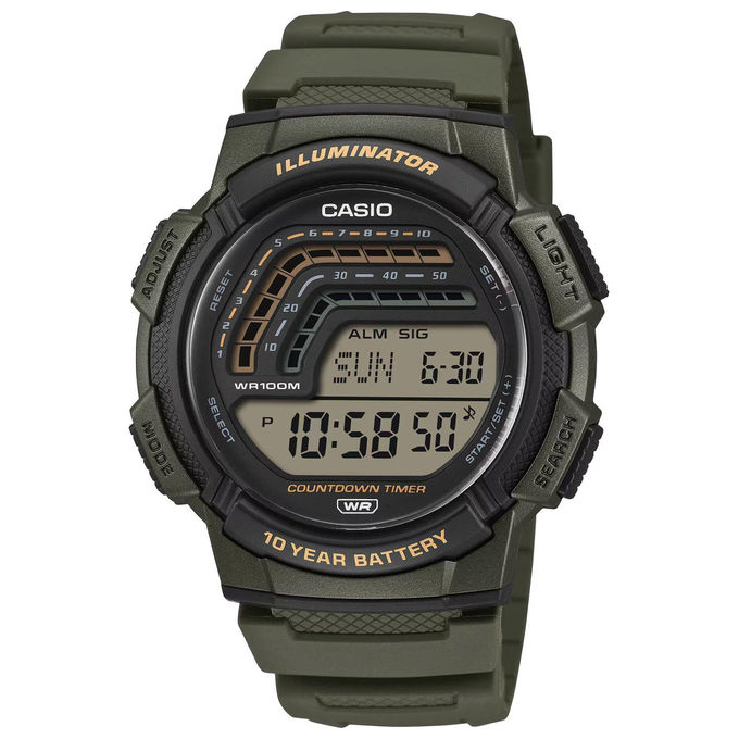 Casio Orologio Multifunzione Uomo WS-1800-3AVEF Digitale Sportivo Verde