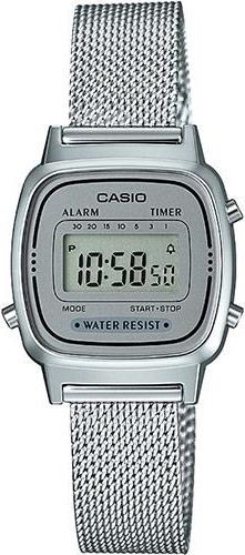 Casio LA670WEM-7EF Vintage Mini Orologio Digitale Donna quarzo cronometro allarme calendario colore Argento