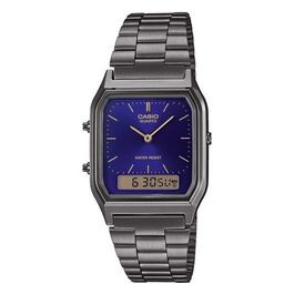 Orologio Quarzo Unisex con Quadrante Blu Analogico e Digitale e Cinturino Argento in Cinturino in Metallo
