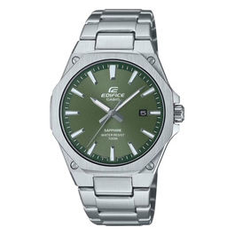 edifice orologio uomo analogico quarzo acciaio slim quadrante verde efr s108d 3avuef