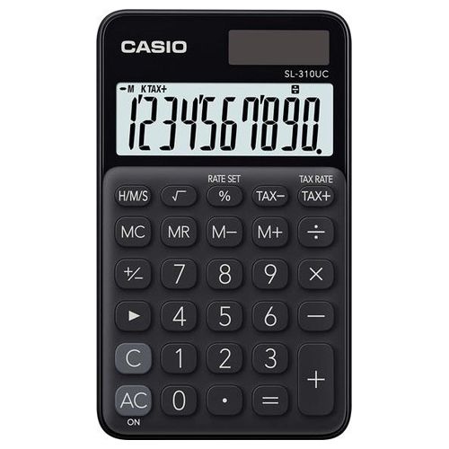 Casio SL-310UC-BK  Calcolatrice Tascabile di Base Nero