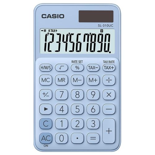 Casio SL-310UC-LB Calcolatrice Tascabile Azzurro Pastello