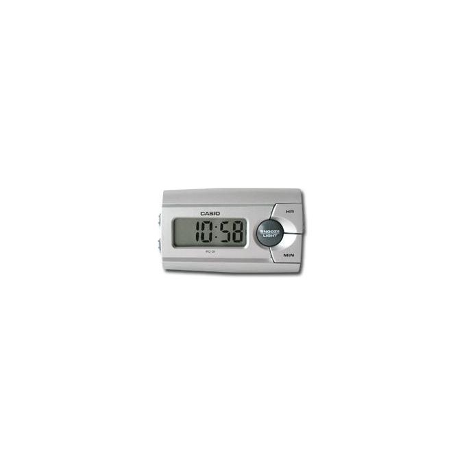 Casio Sveglia con Display Allarme Tasto Snooze e Illuminazione del Quadrante Silver