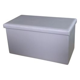 Cassapanca Pieghevole Monocolore con Seduta in Pvc 77x40cm/H40cm Grigio