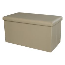 Cassapanca Pieghevole Monocolore con Seduta in Pvc 77x40cm/H40cm Beige