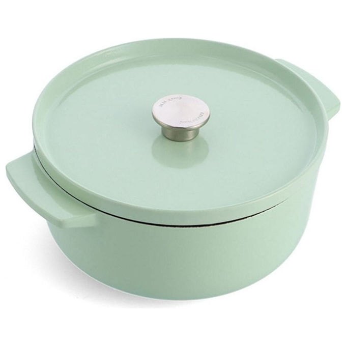 KitchenAid CC007434-001 Casseruola in Ghisa Capacita' 5,2 L Adatta a Tutti i Piani Cottura incluso Induzione colore Verde Ghisa