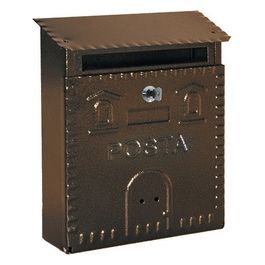 Cassetta Lettere Rustica 2600 Ferro Verniciato Nero 270 X220X70 Mm 	