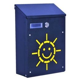 Cassette per Lettere Blinky Sole Acciaio Nero 21x8,5x30H