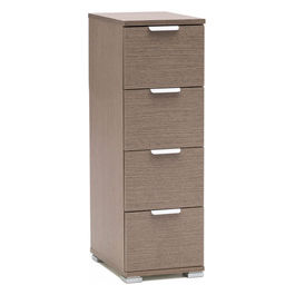 Cassettiera 4 Cassetti Rovere Grigio
