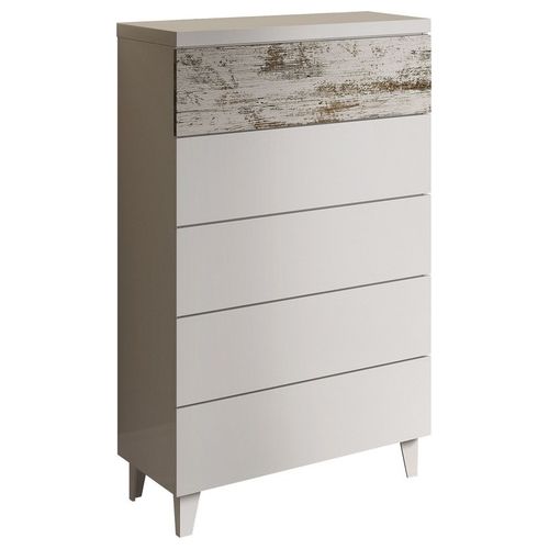 Cassettiera con 5 cassetti Odessa A02 61x40x118 Bianco