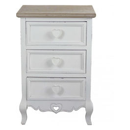 Cassettiera Cuore 3 Elegante soluzione di arredo per la camera da letto realizzata in legno resistente e dotata di cassetti capienti per una maggiore funzionalità