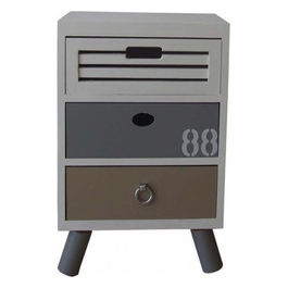 Cassettiera Glory 3 Design Funzionale per Arredo Camera da Letto Completamente in Legno e Cerchio di Stile Contemporaneo